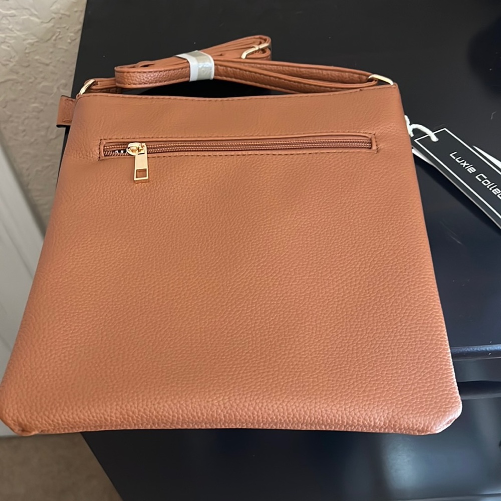Brand new brown crossbody purse